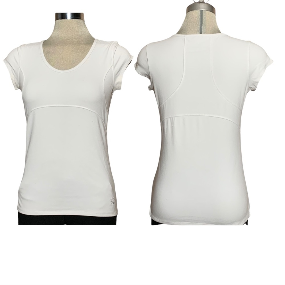 TUFF ATHLETICS White Short Sleeves Sport Top Size M